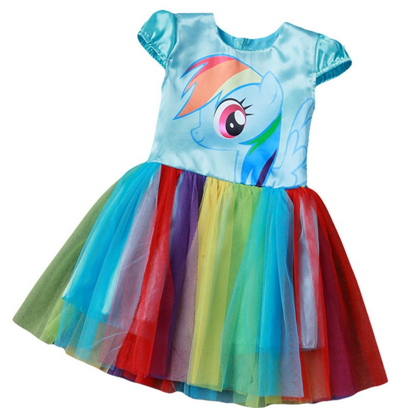 my little pony birthday dress My Little Pony Rainbow Dash Big Girls Dress Blue 10-12